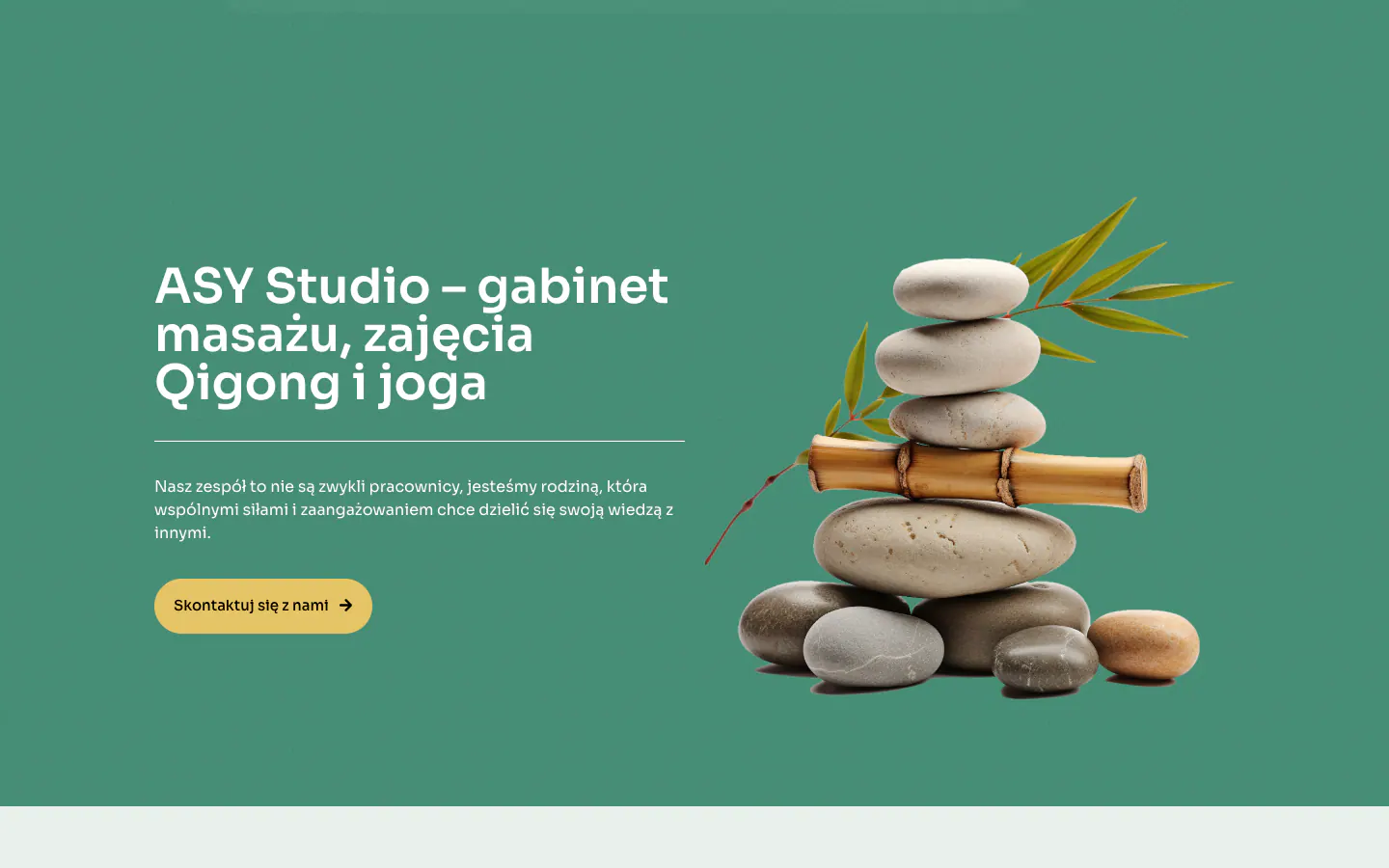 Projekt strony gabinetu masażu, jogi i Qigong ASY Studio